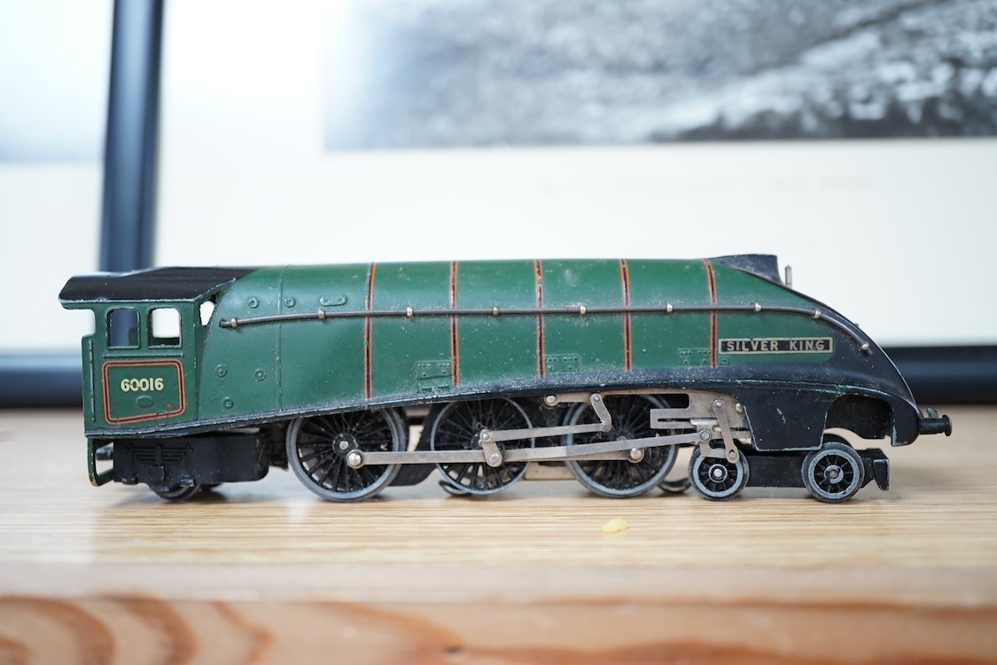 Three part-built 0 gauge railway brass and white metal locomotives by John Worsley; an ACE Products kit of an SR Bullied light Pacific with its original box, a SECR Wainwright H class 0-4-4T locomotive and an LNER class